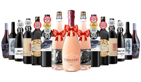 Christmas Tempting Red Wines Mix - 12 Bottles  3 Free Rose Wine