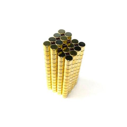 Neodymium Disc Magnet - 5mm x 4mm | N50 | Gold Coating
