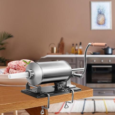 Costway4.8L Stainless Steel Sausage Stuffer Maker Meat Filler Commercial