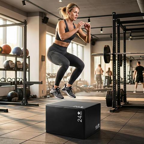 Costway3 In 1 Foam Plyometric Box 12/14/16 Inch Foam Jumping Box-24 inches