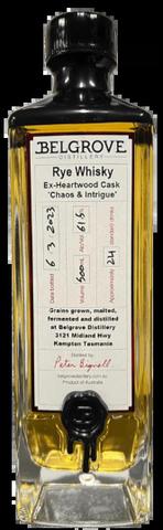 Belgrove Distillery Ex-Heartwood Cask 'Chaos and Intrigue' Rye Whisky (500mL)