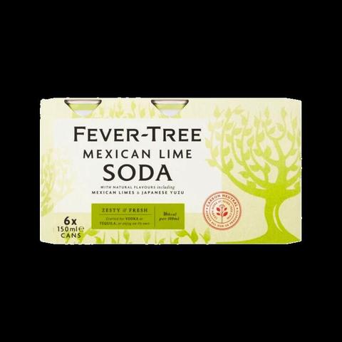 Fever-Tree Mexican Lime Soda Water Cans (150ml x 6)