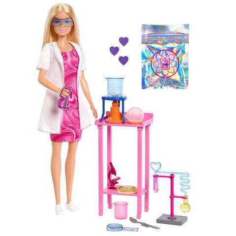 Barbie Scientist Doll and Accessories with Blonde Fashion Doll, Lab Table, & Colour-Change Accessories