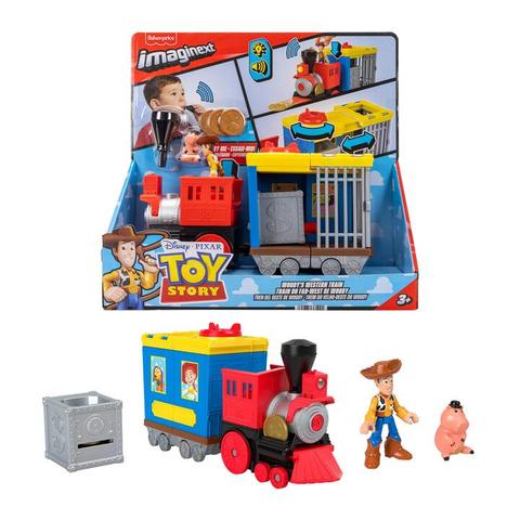 Imaginext Toy Story Woody’s Round Up Train Toy Vehicle with Lights & Sounds, Figures