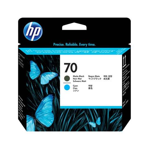 HP 70 130ml Matte Black & Cyan Printhead (C9404A)