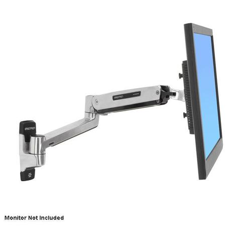 Ergotron LX Sit-Stand Wall Mount LCD Arm - Support up to 42" Display - Polished