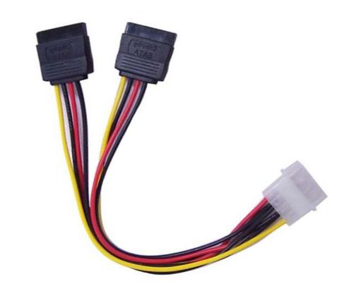 SATA Power Cable - Molex to 2 x 15pin SATA Female