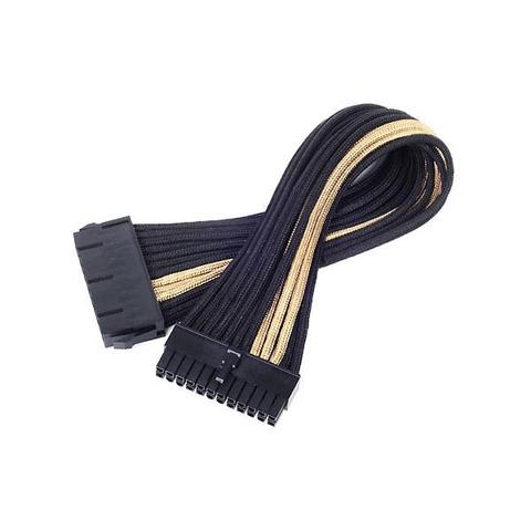 SilverStone PP07 24-Pin Sleeved Power Cable Extension - Black/Gold