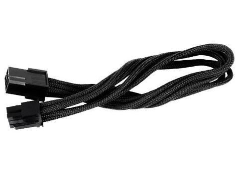 SilverStone PP07 6-Pin PCIE Sleeved Power Cable Extension - Black