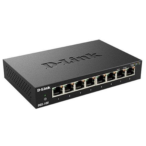 D-Link DGS-108 8-Port Gigabit Desktop Switch (Metal Housing)