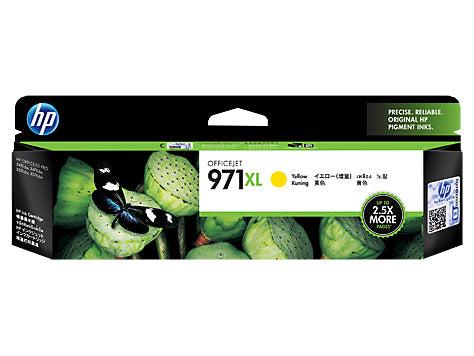 HP 971XL High Yield Yellow Original Ink Cartridge, up to 6600 pages (CN628AA)