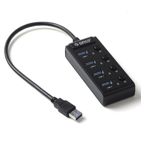 Orico W9PH4-U3-BK 4-Port Super-Speed Portable USB 3.0 Hub