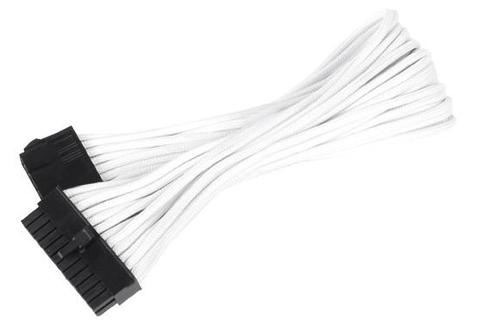 SilverStone White PP07 24 To 24Pin Motherboard Sleeved Power Cable Extension