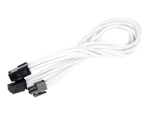 SilverStone White PP07 8Pin To 8Pin (4+4) EPS Sleeved Power Cable Extension