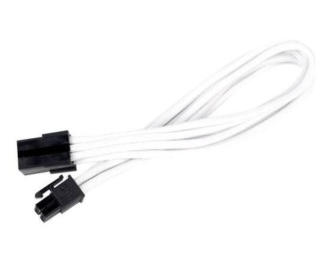 SilverStone White PP07 6Pin To 6Pin PCIE Sleeved Power Cable Extension