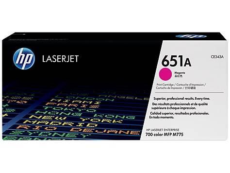 HP CE343A 651A Magenta Original LaserJet Toner Cartridge