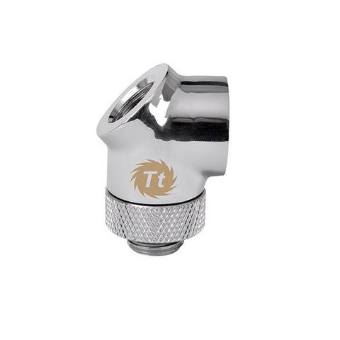 Thermaltake Pacific G1/4 45 & 90 Degree Adapter - Chrome