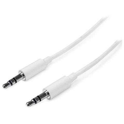 StarTech 1m White Slim 3.5mm Stereo Audio Cable