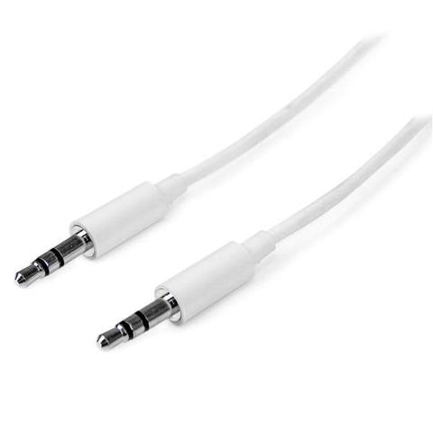 StarTech 2m White Slim 3.5mm Stereo Audio Cable