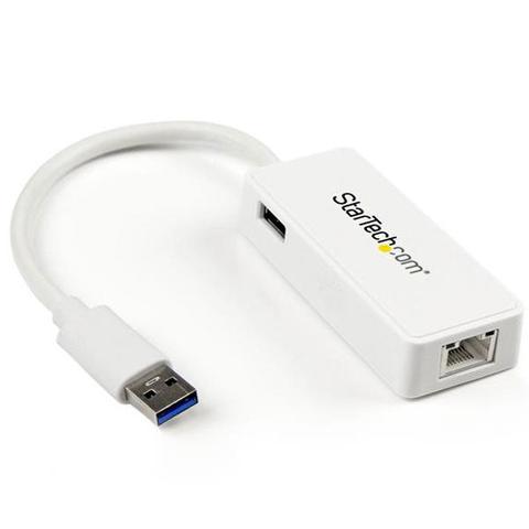 StarTech Gigabit USB 3.0 NIC w/ USB Port - White
