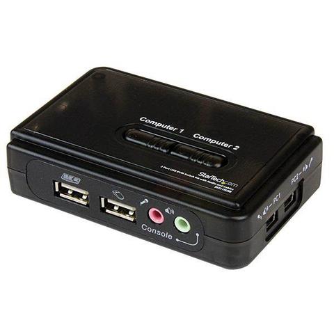 StarTech 2 Port USB KVM Switch w/ Audio & Cables