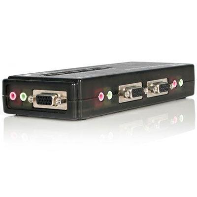 StarTech 4 Port USB KVM Switch w/ Audio & Cables