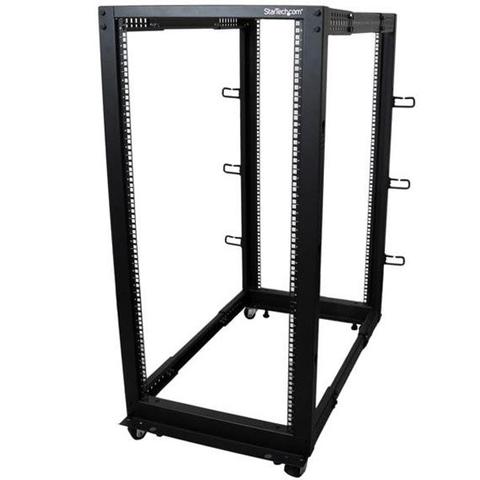 StarTech.com 25U Adjustable Depth 56-102cm Open Frame 4 Post Server Rack