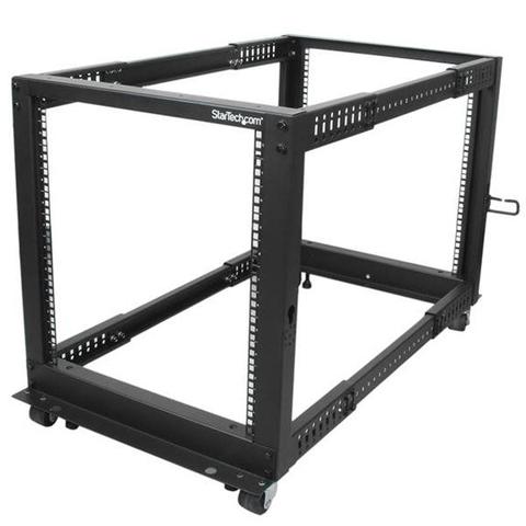 StarTech.com 19" 12U Open Frame Server Rack Mobile Adjustable Depth 22-40"
