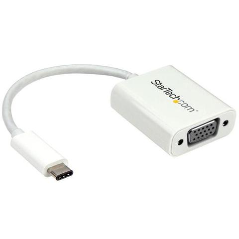 StarTech USB-C to VGA Adapter - USB Type-C to VGA Video Converter - White