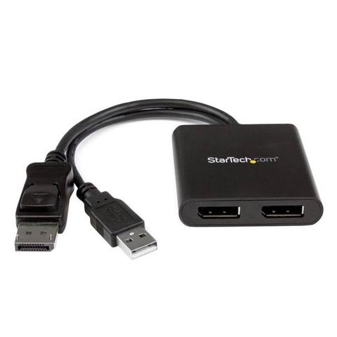 StarTech 2-Port Multi Monitor Adapter - DisplayPort MST Hub - Dual 4K
