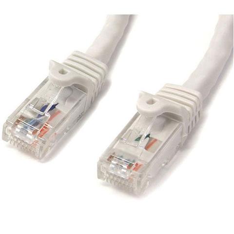 StarTech CAT6 Ethernet Cable 2m White 650MHz 100W Snagless Patch Cord