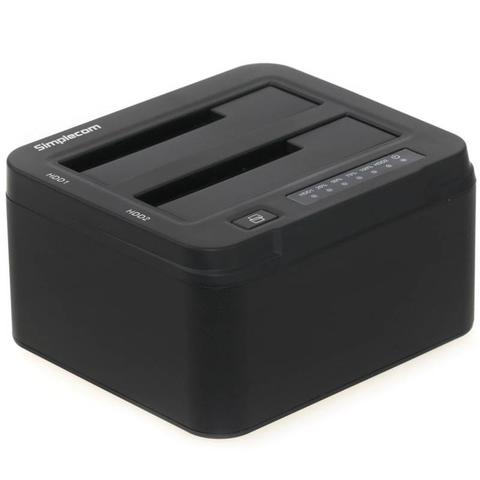 Simplecom SD322 Dual Bay USB 3.0 Aluminium Docking Station - Black