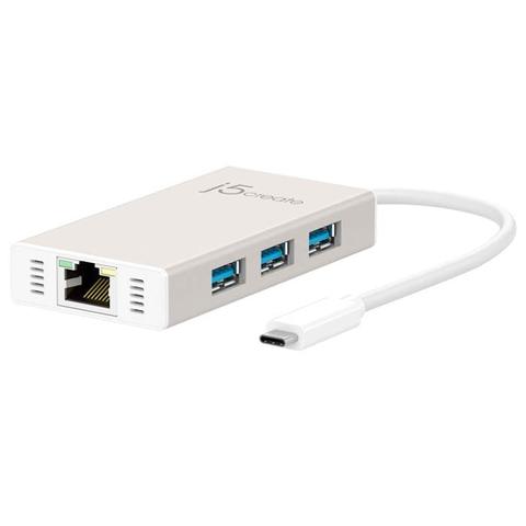 j5create JCH471 USB Type-C to Gigabit Ethernet & HUB Multi Adapter