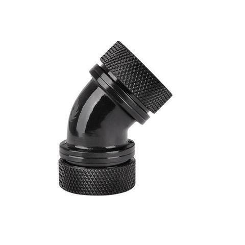 Thermaltake Pacific G1/4 PETG Tube 45-Degree Dual Compression 16mm OD – Black