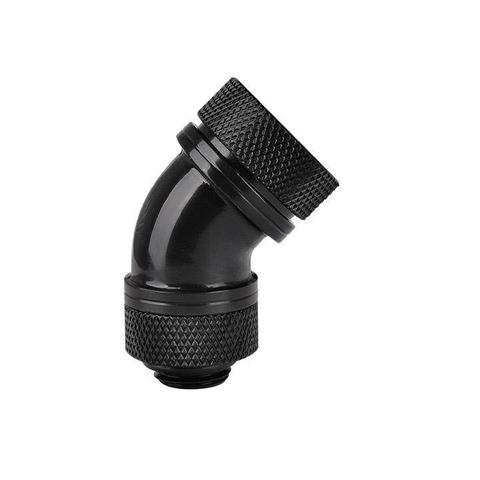 Thermaltake Pacific G1/4 PETG Tube 45-Degree Compression 16mm OD – Black