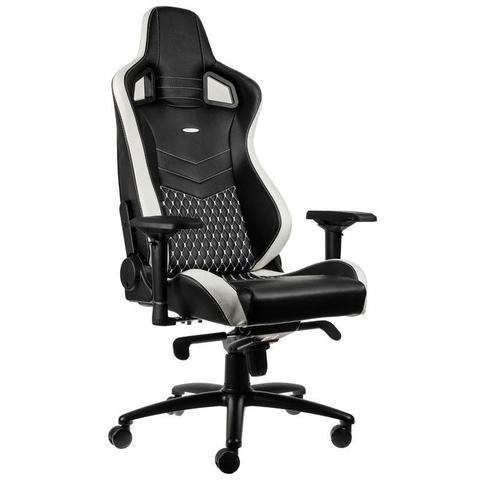 noblechairs EPIC Series Real Leather Gaming Chair - Black/White/Red