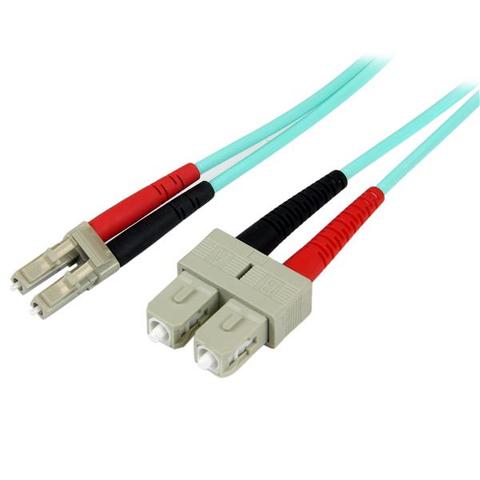 StarTech 5m Fiber Optic Cable - Aqua - MM Duplex 50/125 - LSZH - LC/SC
