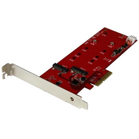 StarTech 2x M.2 SSD Controller Card - PCIe - M.2 SATA III NGFF Card