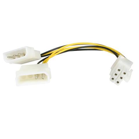 StarTech 6in LP4 to 6 Pin PCI Express Video Card Power Cable Adapter - 15.2 cm