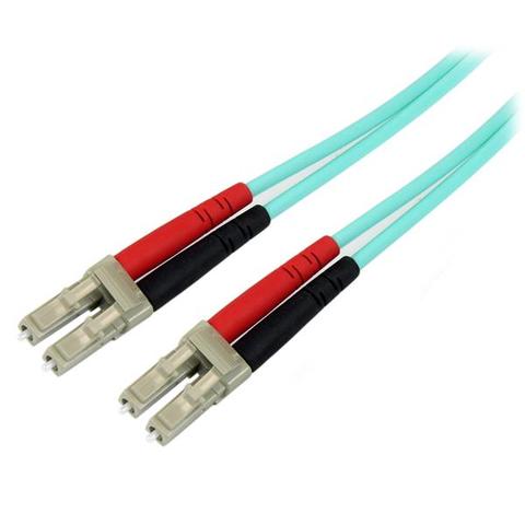 StarTech 3m LC Fiber Optic Cable - 10 Gb Aqua - MM Duplex 50/125 - LSZH