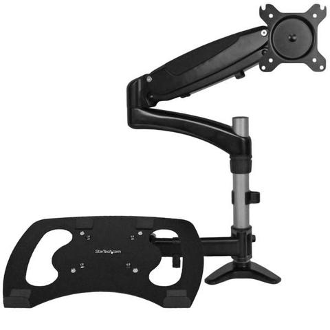 StarTech Single-Monitor Arm - Laptop Tray - One-Touch Height Adjustment
