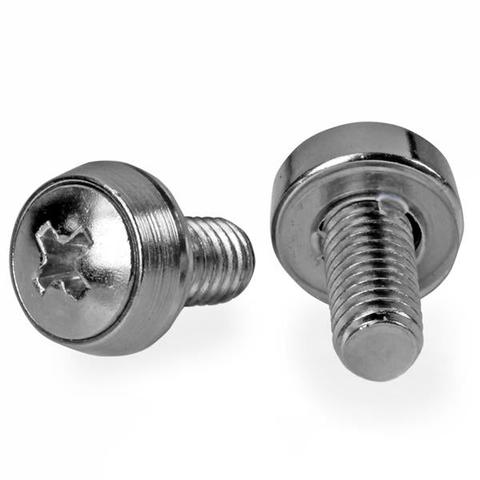 StarTech M6 x 12mm - Mounting Screws for Server Racks - 100 Pack