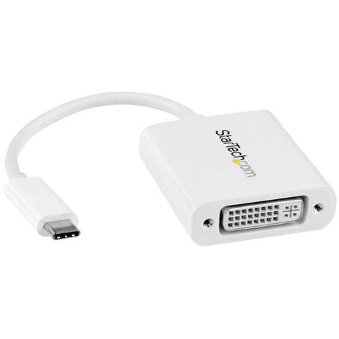 StarTech USB C to DVI Adapter USB Type C DVI Video Converter White