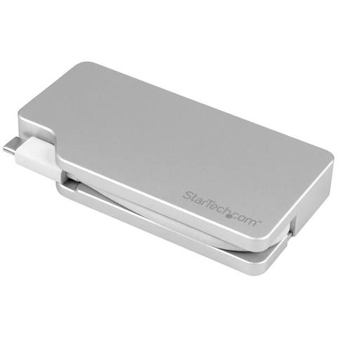StarTech USB C Multiport Video Adapter to HDMI/VGA/mDP or DVI - Silver