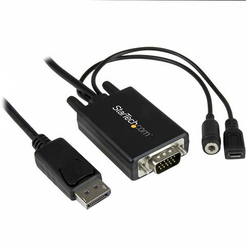 StarTech 10 ft / 3m DisplayPort to VGA Adapter Cable with Audio
