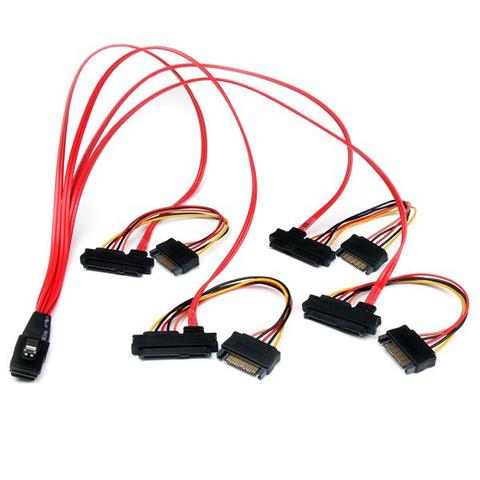 StarTech 50cm Serial Attached SCSI Mini SAS Cable SFF8087 to 4x SFF8482