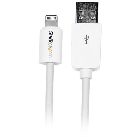 StarTech 10 ft Long White Apple Lightning to USB Cable iPhone iPod iPad