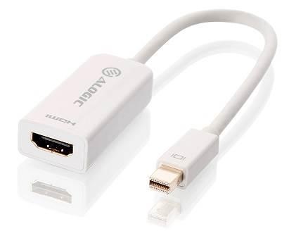 ALOGIC Mini DisplayPort to HDMI Adapter Male to Female - 0.15M Length - White