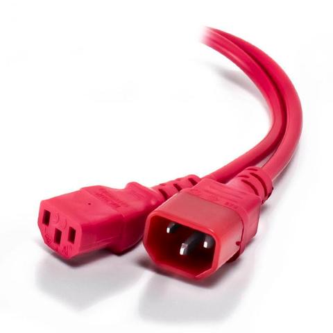Alogic 1.5m IEC C13 to IEC C14 Computer Power Extension Cord (M/F)RED