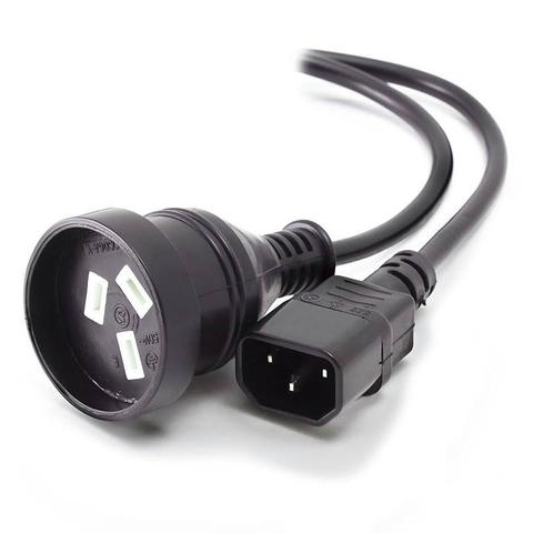 Alogic 1.5m IEC C14 to Aus 3 Pin Mains Plug (M/F)
